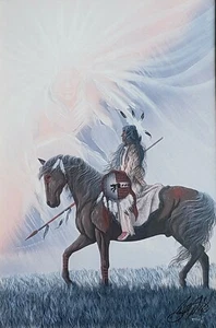 Hand Signed BILL RABBIT - Before the Storm - Framed Art Poster Print 14 by 11 - Picture 1 of 5