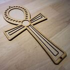 Large Wooden 3D Key of Life Ankh Symbol Sign Wall Hanging Plaque Ready to Paint