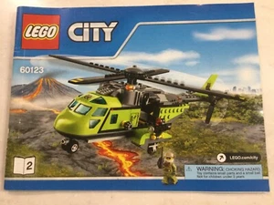 LEGO CITY VOLCANO EXPLORERS HELICÓPTERO MANUAL DE REPUESTO SOLO LIBRO # 2 60123 - Imagen 1 de 3