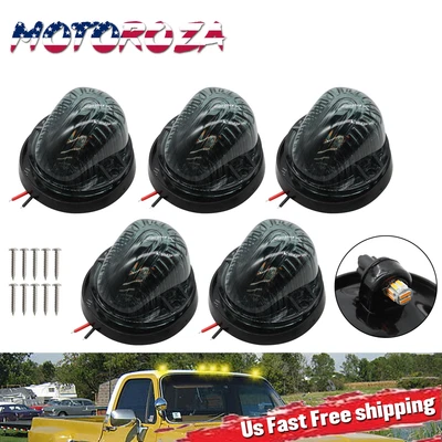Smoked Roof Top Cab Lights Marker Running Lamp Clear For Chevrolet GMC Series - Image 1 of 4
