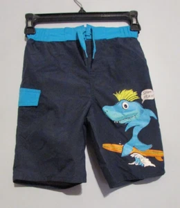 New Arizona Jean Co. Boys Blue Shark Attack Swim Trunks Size 7 NWT!!! - Picture 1 of 2