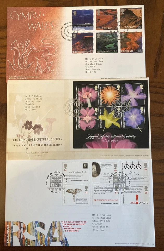 gb 2004 3 X first day cover With Special PM (lot 1047 - Image 1 of 4