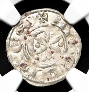 FRANCE, Provence. Raymond V, 1148-1194, Silver Denier, NGC MS62 - Picture 1 of 4