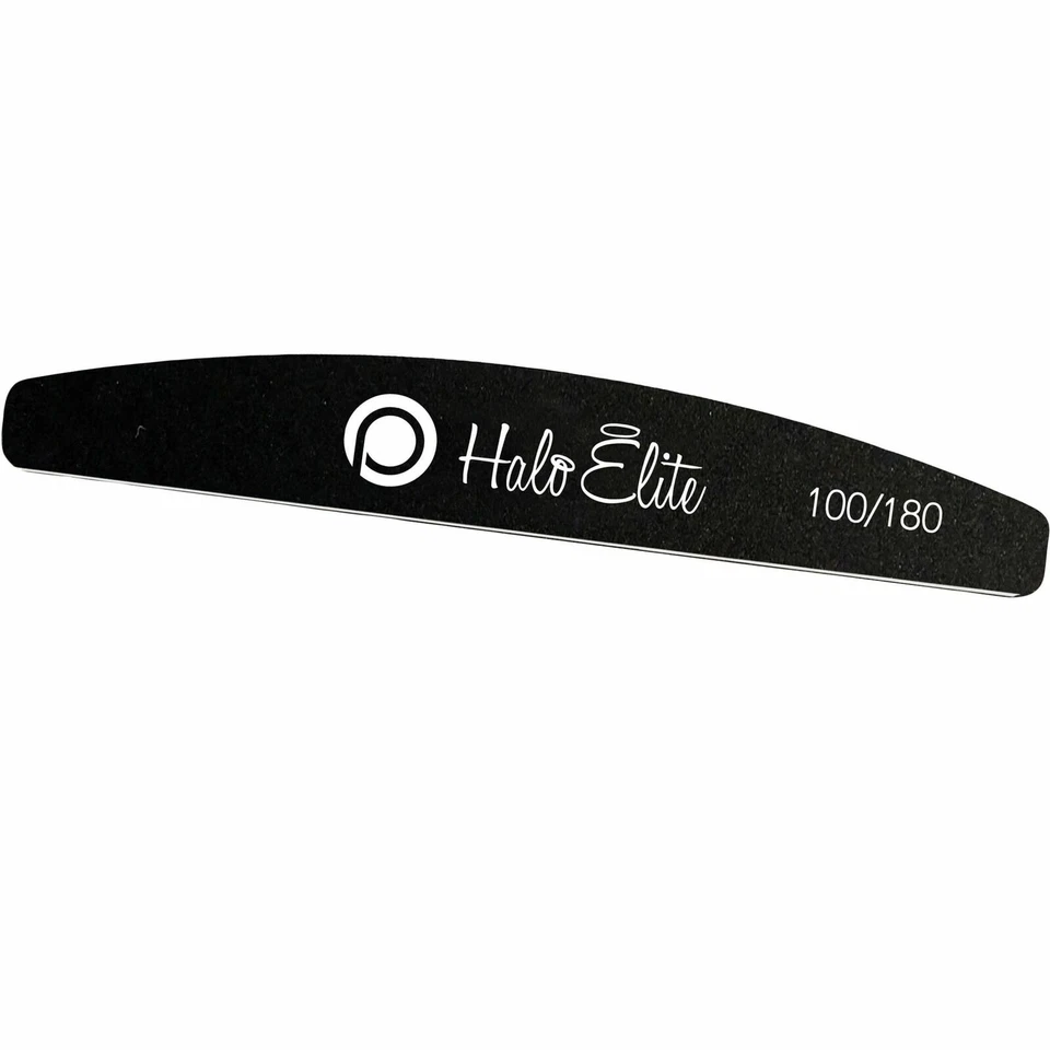 Pure Nails Halo Elite Black Foam Files 100/180 Official Stockist, Single & Packs