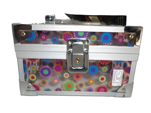 NOS Caboodles Cosmetic Organizer Clear with Multicolor Design Honey Child KEYS - Picture 1 of 10