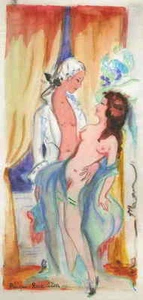 LIEBE im ROKOKO - EROTISCHE GESTÄNDNISSE v.PINO-DUCLOS - Hs.Orig.Tuschezeichnung - Picture 1 of 1