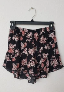 Urban Outfitters Shorts New Size Small XS Black Pink Floral Boho Peasant Chic - Picture 1 of 4