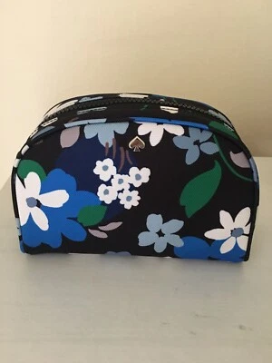 NWT Kate Spade Jae Bold Blooms Medium Dome Cosmetic Bag Canvas Floral - Image 1 of 4