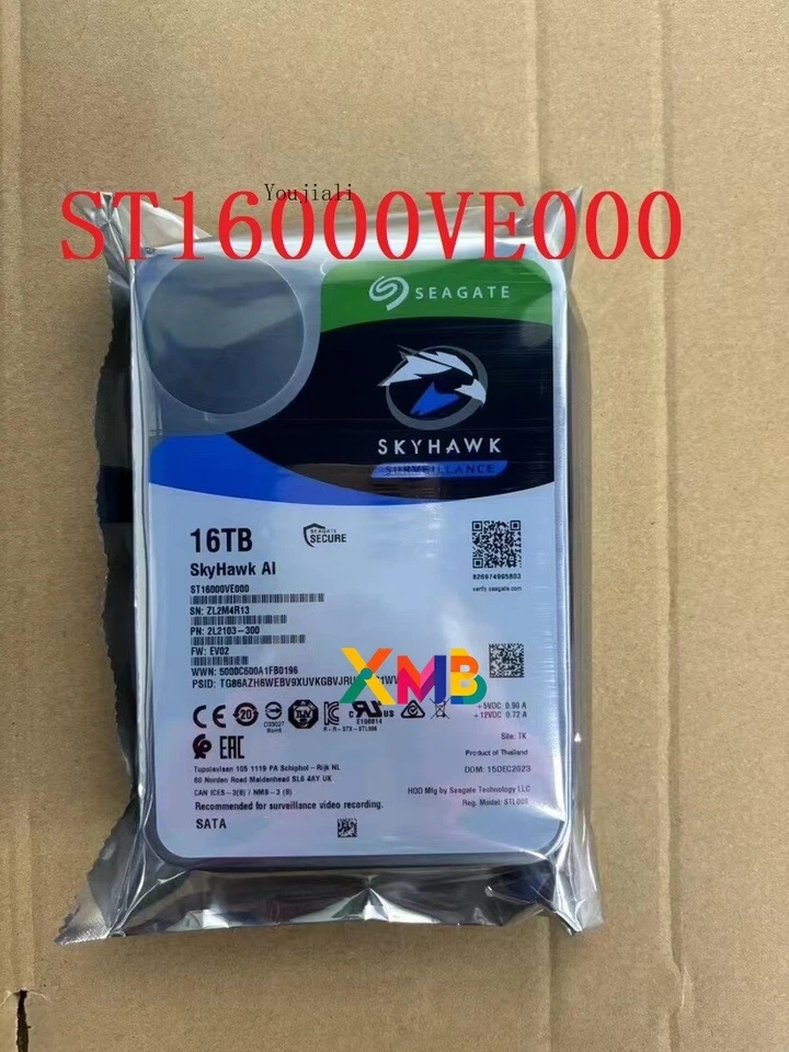 HDD Disk - Seagate Skyhawk AI - 16 TB - ST16000VE000 - 7200rpm