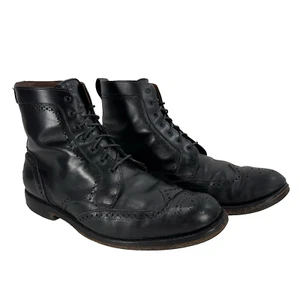 Allen Edmonds Dalton Wing Tip Black Leather Ankle Boots Men’s Size 12 D - Picture 1 of 14