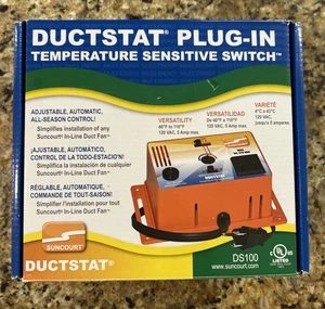 Suncourt Original Ductstat Temperature Sensitive Plug-In Duct Fan Switch DS100 - Picture 1 of 5