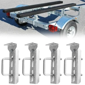 4 PCS 8" Boat Trailer Bunk Brackets, Galvanized Swivel Top, for 1.5" x 3", 2"... - Picture 1 of 8