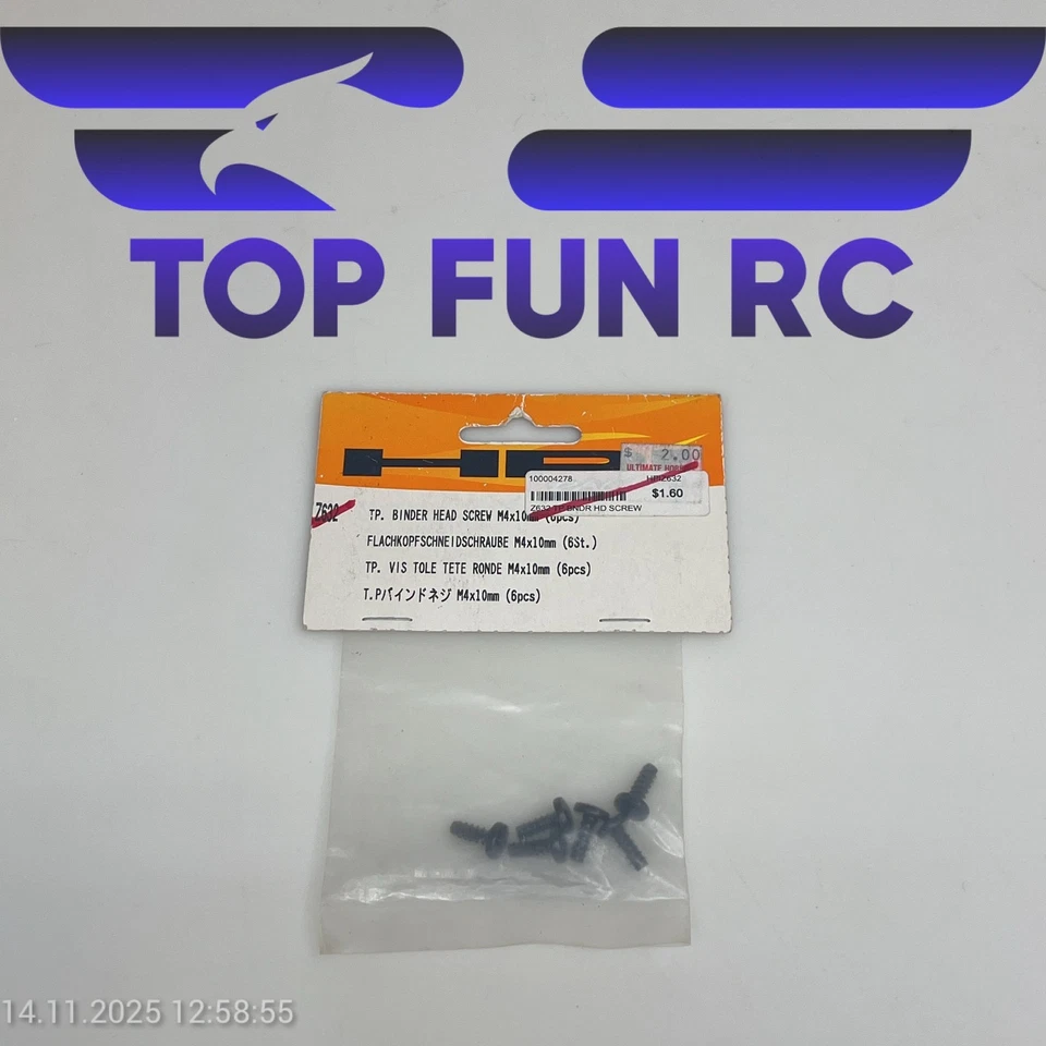 HPI Z632 TP. BINDER HEAD SCREW M4X10MM (6PCS) FOR SAVAGE SERIES 1/8 SCALE TRUCK - Image 1 of 1