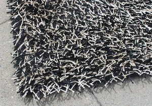 Alfombra Shaggy 70 X 140 negro/blanco - Imagen 1 de 3