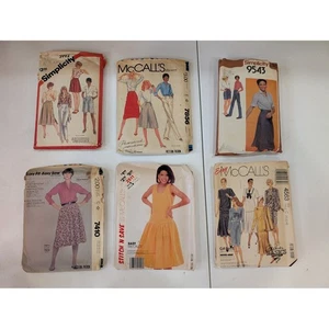 Vintage 1980s Sewing Patterns Lot of 6 Simplicity McCall's Easy Sew Women's - Picture 1 of 2