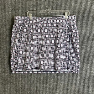 T By Talbots Womens Skort Size 3X Pockets Stretch Multi Color Preppy Pull On - Picture 1 of 10