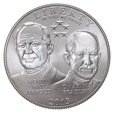 2013 Unc 5 Star Generals Commemorative Half Dollar *7668 - Image 1 of 3