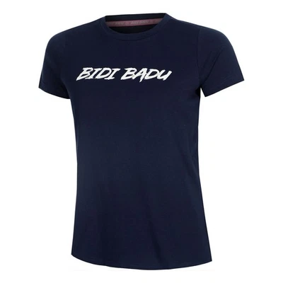 BIDI BADU Crew Logo T-Shirt Damen Tennis dunkelblau