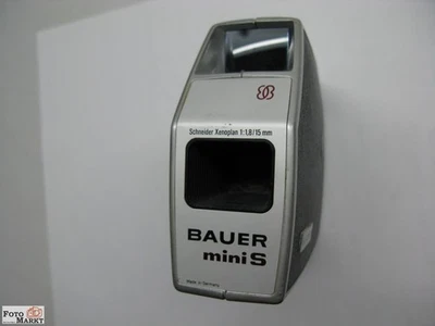 Bauer Super 8 Filmkamera Mini-S Objektiv Schneider Xenoplan 1,8/15 mm lens - Bild 1 von 4