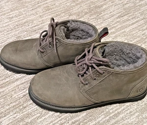 UGG Australia Neumel Waterproof Leather Lace Up Boots Charcoal 1017254 Men's 11 - Picture 1 of 11