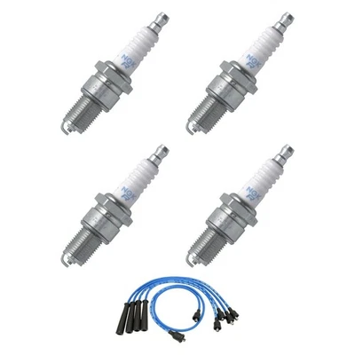 For Fiat 124 1981 NGK Spark Plug Wire & Spark Plug Kit Foto 1 de 4