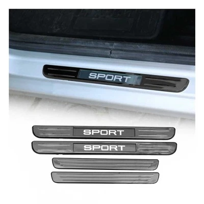 Door Sill Scuff Plate Illuminated for Lincoln Sport Stainless Steel Dark 4 Pcs - Image 1 of 4