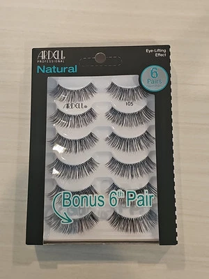 ARDELL Natural Eye Lifting Effect . Multipack #105 Black Eyelashes 6 Pairs - Image 1 of 3