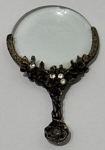 Antiguo colgante lupa Pinchbeck siglo XIX de la era georgiana - Imagen 1 de 20