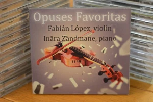 Opuses Favoritas 2 CD Fabian Lopez Violin Ināra Zandmane Piano Classical Album - Picture 1 of 2