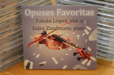 Opuses Favoritas 2 CD Fabian Lopez Violin Ināra Zandmane Piano Classical Album - Image 1 of 2
