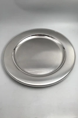 Bandeja redonda de plata de ley Georg Jensen No. 600 AC Harald Nielsen Foto 1 de 4