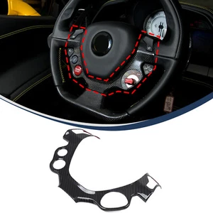 Marco de botón de volante de fibra de carbono real Trim para Ferrari 458 2011-2016 - Imagen 1 de 19