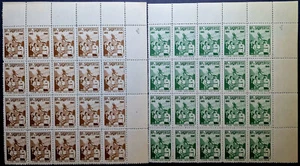 Albania 1960 MNH 40 Stamps Corner Blocks Full 20 Sets - SC #563-564 value $22.00 - Picture 1 of 4