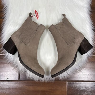 NUEVAS Botas Botín Impermeables Sonali Cuero Gamuza Marrón Taupe Talla 6 Foto 1 de 4