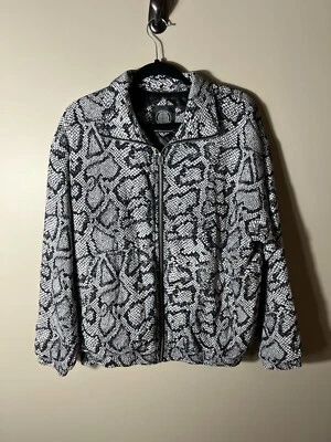 Jaqueta Urban Outfitters Nathan estampa de pele de cobra tamanho grande tamanho médio - Imagem 1 de 4