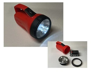 FUNKTIONIERT SUPER - EVEREADY rote Kunststoff 6 Volt schwimmende Laterne Taschenlampe Fackel Strahl - Bild 1 von 23