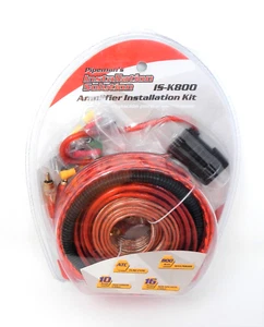 Pipeman's IS-K800 Kit Cablaggio Installazione Amplificatore 800 Watt Potenza Auto 10 Gauge - Foto 1 di 2