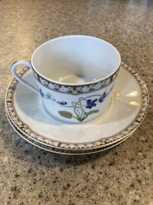 HAVILAND LIMOGES IMPERATRICE EUGENIE CUP & (2) SAUCERS - Picture 1 of 7