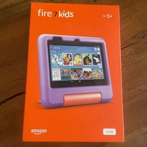 Amazon Fire 7 Kids 16GB Tablet Purple WiFi Bluetooth Alexa NEW Sealed Box - Picture 1 of 4