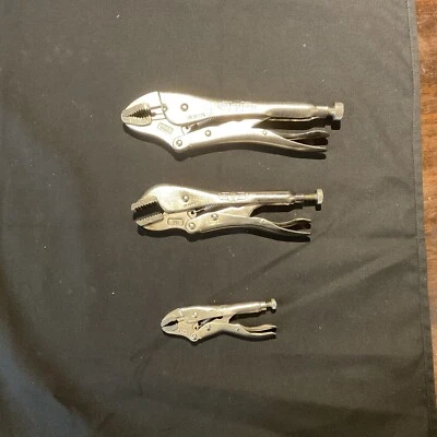 3 Pc Vise Grip Pliers 10WR, 7r, 4wr, Locking Pliers - Image 1 of 4