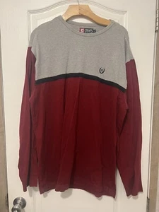 Camicia vintage Ralph Lauren manica lunga taglia grande grigia e marrone Y2K - Foto 1 di 2