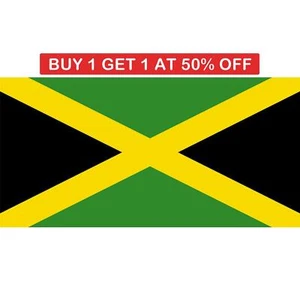 Jamaica Large Flag 5x3Ft Caribbean Nation Carnival Cricket Football Support - Picture 1 of 8