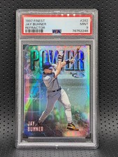 1997 Finest Jay Buhner Silver Refractor PSA 9 MINT **FREE SHIPPING!**