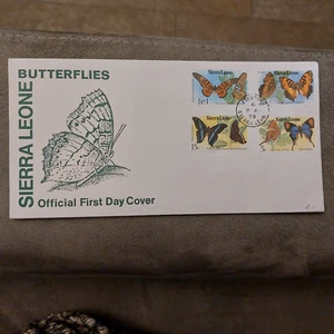 Sierra Leone 1979 set Butterfly/WWF stamps (Michel 574/77) nice used on FDC - Picture 1 of 1
