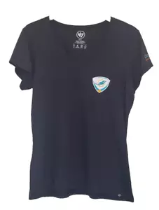 Miami Dolphins 47 BRAND NFL Promotional T-Shirt Women's Size XL Heather Navy Tee - Picture 1 of 18