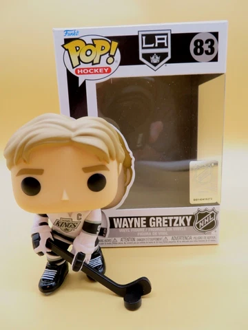 WAYNE GRETZKY,  Los Angeles Kings,  Funko POP NHL Figure (White Uniform),  New Cover