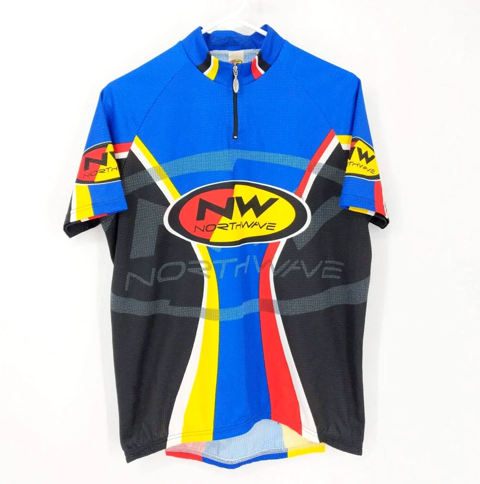 Camiseta deportiva Northwave 1/4 cremallera manga corta bicicleta ciclismo azul negro juvenil talla 6/XL Foto 1 de 4