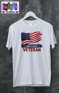 Camiseta American Veteran w Distressed War Flag Blood & Glory, Camiseta Unisex - Imagen 1 de 12