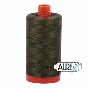 Aurifil 50wt, 5023 Medium Green, 100% Cotton. Mako Egyptian Cotton. 1300M - Picture 1 of 1