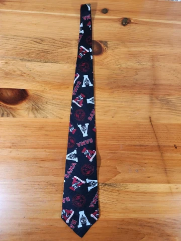 University Of Alabama Men's Necktie Black with Logos Wembley Brand Tie NWT Cover
